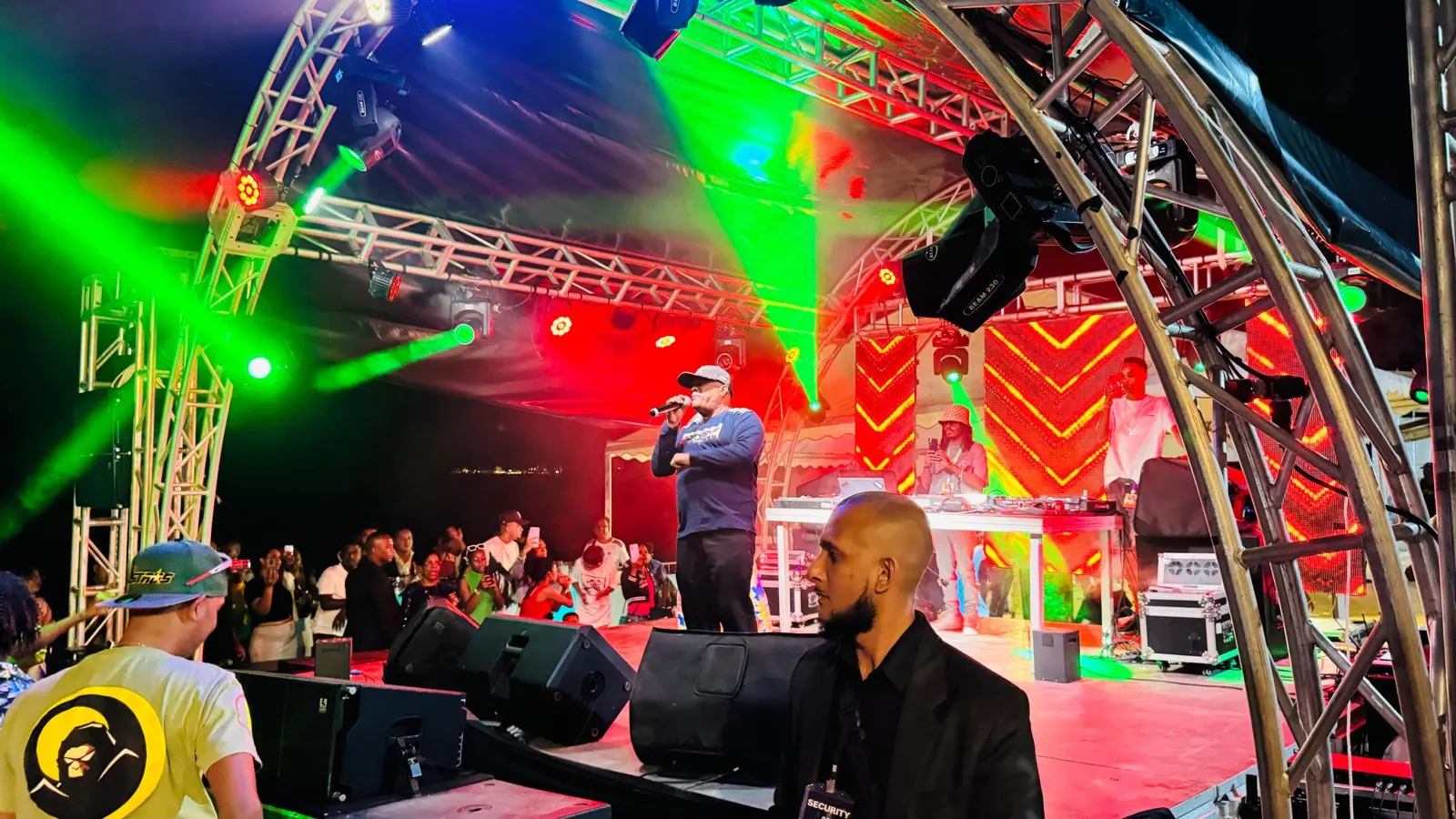 Open-air concert with LED wall visuals